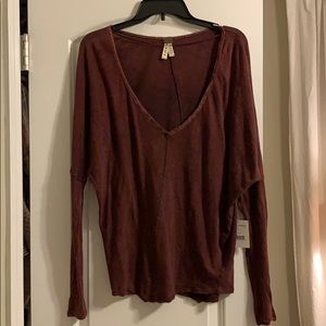 Free People Santa Cruz V-Neck Shirt